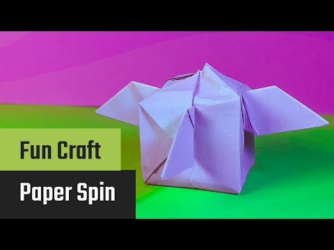 Vorschaubild: Origami fliegender W&uuml;rfel mit Fl&uuml;geln - Anleitung mit Fotos und Video