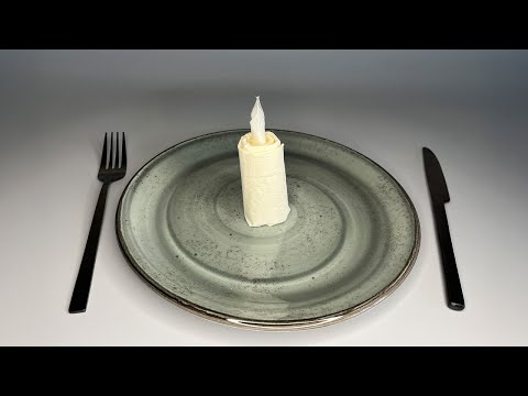 Imagen de vista previa: Plegar servilletas como velas para Navidad: Instrucciones con fotos y video