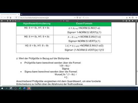 Statistik med Excel: 4.3 1-SP-test för andelsvärdet i Excel.