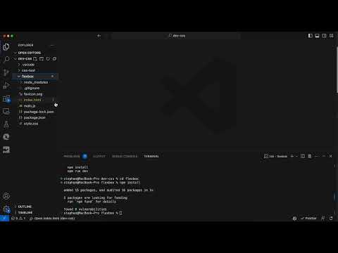 Flexbox i CSS & HTML: 2.2 | Att sätta upp det initiala projektet