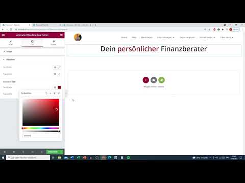Elementor für WordPress: 20.7 | Animierte Überschrift