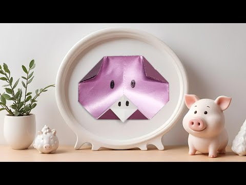 Forhåndsvisningsbillede: Grislinge til at folde - enkel origami for børn fra 3 år