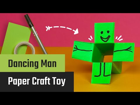 Forhåndsvisningsbillede: Origami dansende menneske - Simple papirfigur med fotos og video