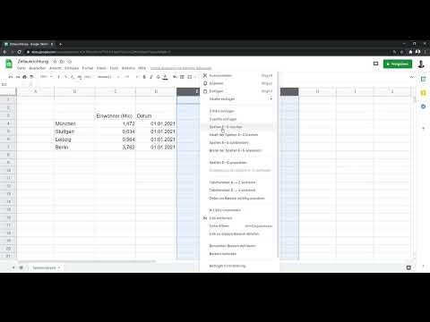 Google Sheets - Ohje: 3.3 Solun kohdistus