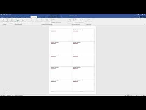Cr&eacute;er 43 &eacute;tiquettes et publipostage dans Word.