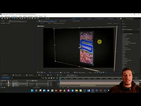 After Effects öğretici: 5.1 | Amacı: Kişiselleştirilmiş ekranlı üç boyutlu cep telefonu