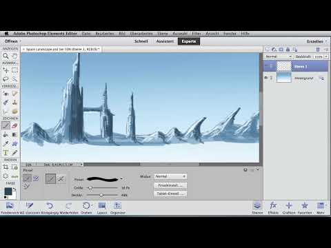 Airbrush sanatçıları için dijital resim düzenleme: Space Landscape - Silhouette projesi doğrultusunda dijital boyama: Gölgeler oluşturma