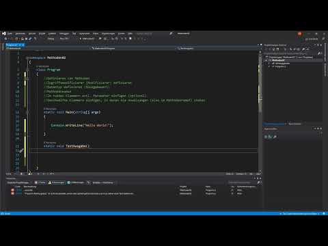Programmation en C# : 6.2 | Méthodes sans valeur de retour (Void)