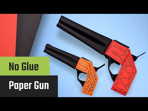 Forhåndsvisningsbillede: DIY Papirrevolver - Origami-håndarbejdsvejledning med video og billeder