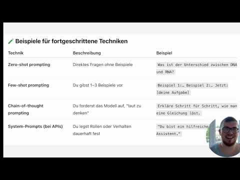 10 - Chain of Thought, Zero und Few Shot Prompting