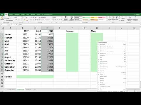 Tutorial de Excel: Pivote, gráficos y diseño de tablas para una presentación clara de los datos - 5.7 Calcular con la barra de estado