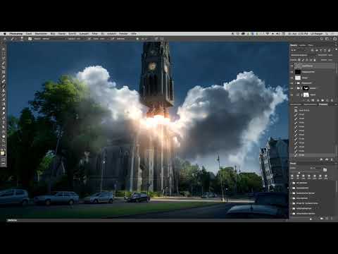 Photoshop 3D eğitimi "Kalkış": 17 | Renkli ışıklar