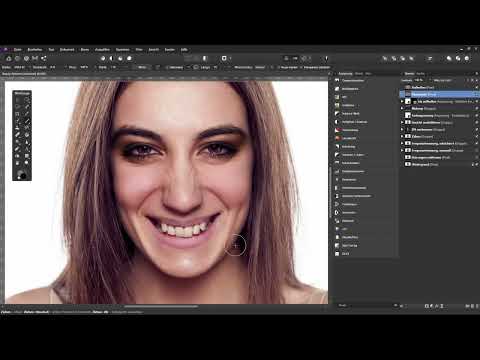 Skjønnhetsretusjering i Affinity Photo: 10 | Lysne og tone ned