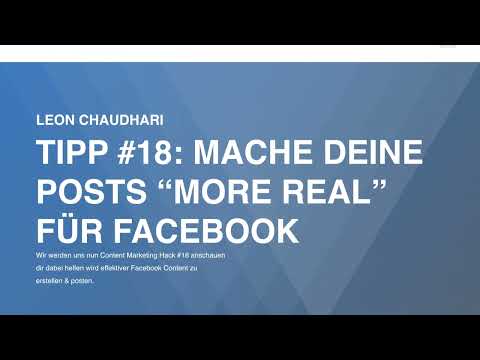Facebook-Marketing-Hacks: 24 | Deine Posts more real machen