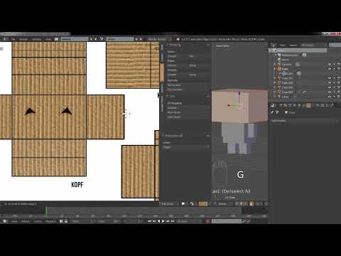 Blender'e yeni başlayanlar için uygulamalı eğitim - 2.3 Küp-tasarım karakteri: Doku hazırlığı.