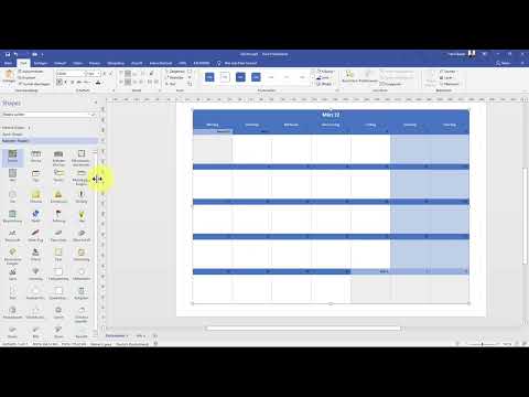 MS Visio Kurs: 14.2 | Takvim diyagramı