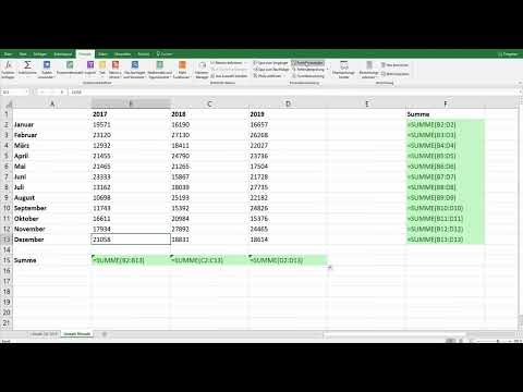 Tutorial de Excel: Diseño de tablas, gráficos y tablas dinámicas para una presentación clara de los datos - 2.5 Visualización de fórmulas