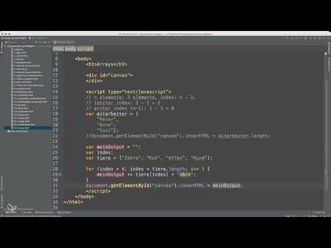 JavaScript basics - 20 Using arrays