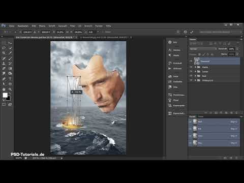 Photoshop Kompozisyonu - Denizin Orakeli - Bölüm 08: Şelaleyi çıkartmak ve yerleştirmek