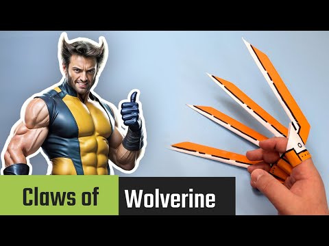Forhåndsvisningsbillede: Lave Wolverine-kløer af papir: Fed DIY-guide til børn