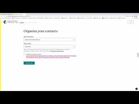 Mailchimp: 1.3 | Tilføj kontakter manuelt til et publikum