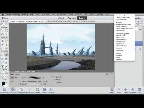 Digital image editing for airbrush artists: Digital painting using the Space Landscape project - Adding a background: Creating clouds