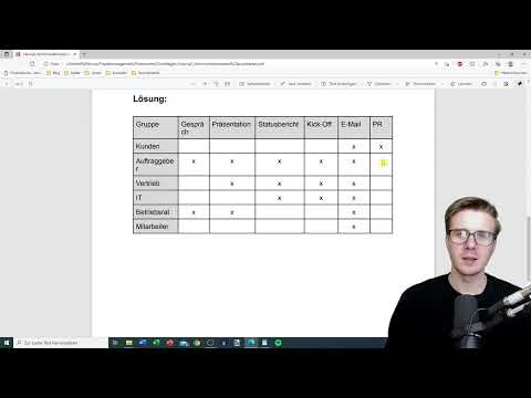 Grundlagen Projektmanagement: 5.10 | L&ouml;sung 5 &ndash; Kommunikationsplan ausarbeiten