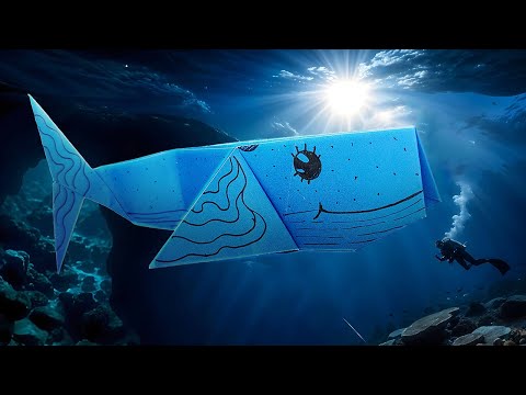 Forhåndsvisningsbillede: Origami hval for børn - Trin-for-trin videoinstruktion til at folde