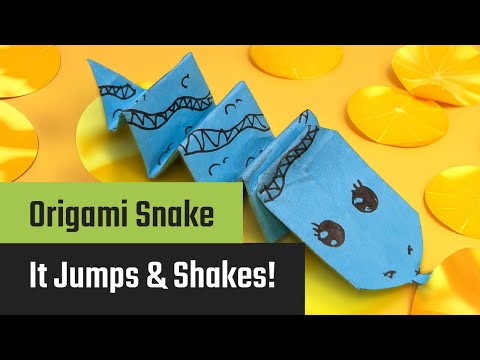 Esikatselukuva: Taita hyppivä origamikäärme: ohjeet videon ja valokuvien kanssa - Vaihtoehto 1