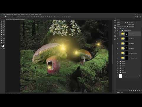 Compositing in Photoshop: Landsbyen - 7 Mal med lys og skygge