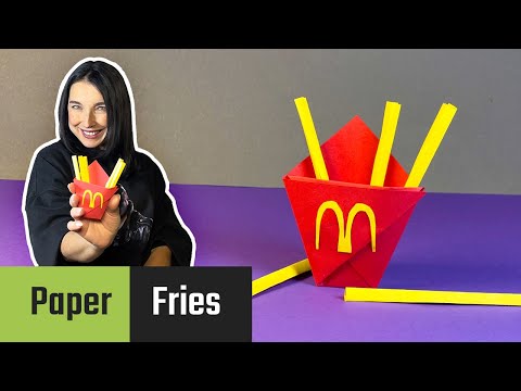 Forhåndsvisningsbillede: Pommes-kasse lavet af papir: Enkel DIY-guide til børn