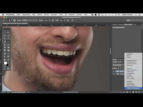 Çizgi roman tarzı Photoshop - 6.1 Diş beyazlatma