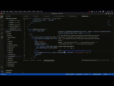 React-Tutorial: 4.6 | To-dos l&ouml;schen