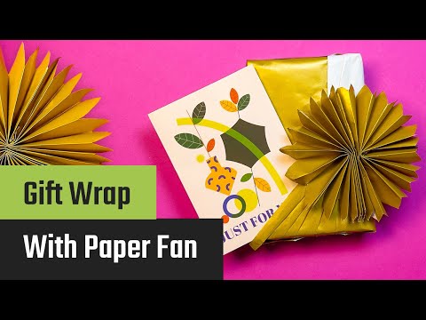 Preview image: Gift wrapping with paper flower: Elegant tutorial with photos and video