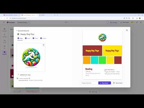 Microsoft Designer: 8.2 | Verwaltung deiner Projekte & erstelle dein Brand Kit