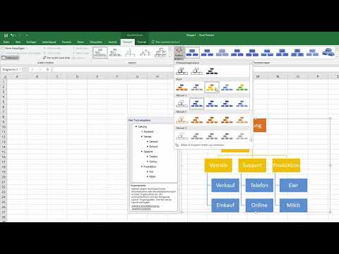 Formation Excel pour plus d'efficacit&eacute; au bureau : Calendrier, Organigramme & Co - 4.3 Cr&eacute;er un organigramme avec SmartArt.