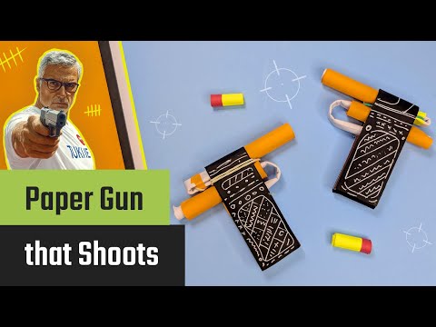 Forhåndsvisningsbillede: DIY papirpistol (skydende!): Vejledning med video & billeder