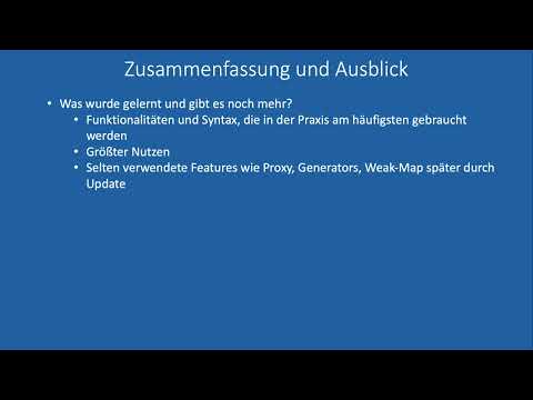 JavaScript ES6-ES13: 4 | Summary and outlook