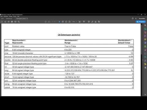 Programmation C# : 5.1 | Quels sont les types de données et quels types existe-t-il ?