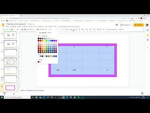 Google Slides-Tutorial: 10.2 | Tabloları Biçimlendirme