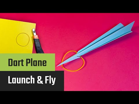 Vorschaubild: Papier-Dart-Flieger basteln: mit Gummiband und Zielspaß