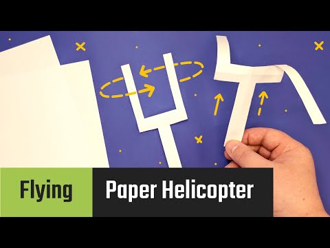 Vorschaubild: Papier-Helikopter basteln – drehende Rotorblätter aus Papier