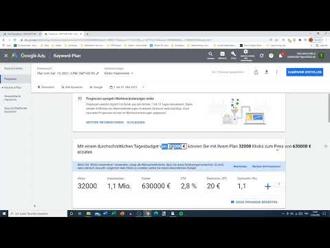 Marketing su Instagram: 6.2 | Il piano delle parole chiave - Scoprire il volume di ricerca in un nuovo account Google Ads.