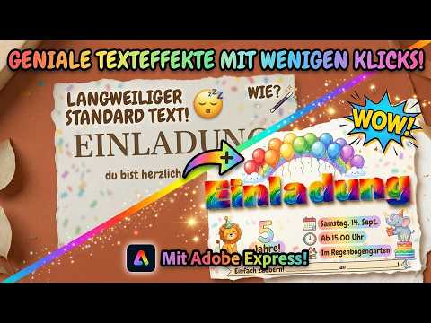 Vorschaubild: Geniale Texteffekte mit wenigen Klicks mit Adobe Express