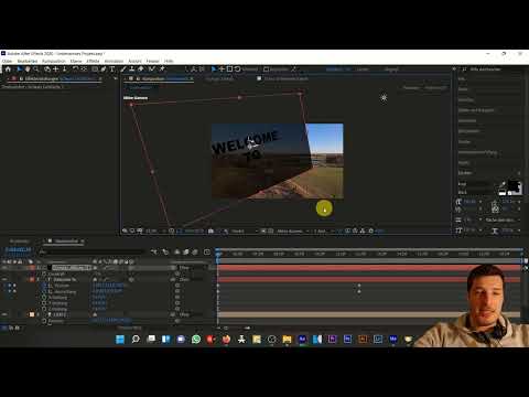 After Effects-Tutorial: 9.4 | Dron çekimine metin yerleştirme: diğer metni entegre etme (uygulama örneği)