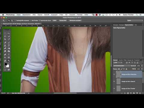 &Ccedil;izgi roman tarzı Photoshop - 5.7 Dodge ve Burn: Kleidung