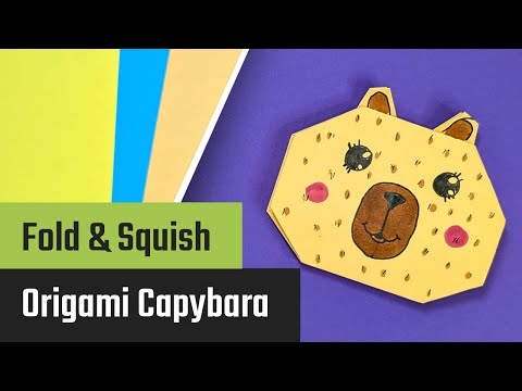 Forh&aring;ndsvisningsbillede: Origami Capybara - foldningsvejledning med video og fotos