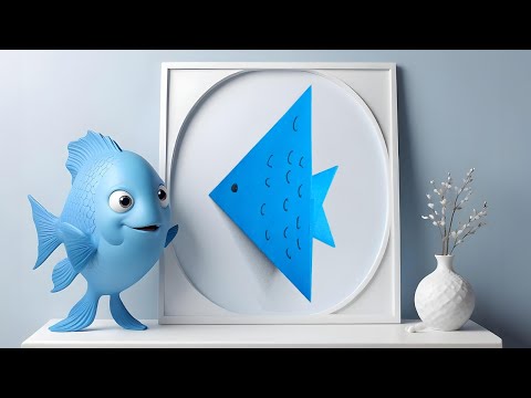 Forhåndsvisningsbillede: Fold en origami fisk - for børn fra 3 år