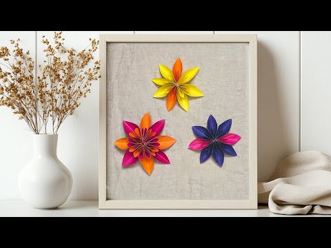 Forhåndsvisningsbillede: 3D papirblomst: Trin-for-trin-vejledning med fotos, videoer og beskrivelse