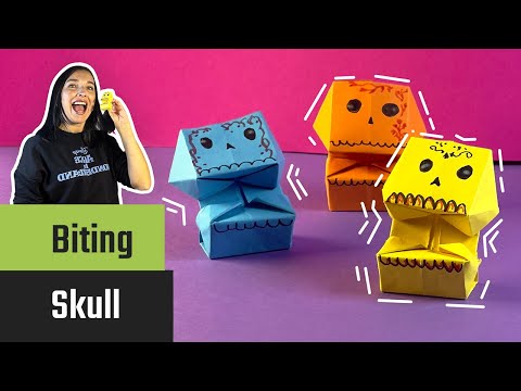 Forhåndsvisningsbillede: Folding origami-døderhoved: Enkel vejledning til børn